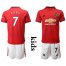 Manchester United #7 Alexis Home Kid Soccer Club Jersey