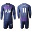 Tottenham Hotspur #11 Lamela Away Long Sleeves Soccer Club Jersey