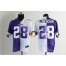 Nike Minnesota Vikings #28 Adrian Peterson Purple/White Mens Stitched NFL Elite Split Jersey