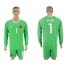 Spain #1 De Gea Green Long Sleeves Goalkeeper Soccer Country Jersey