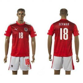 Austria #18 Schwab Red Home Soccer Country Jersey