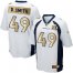 Nike Denver Broncos #49 Dennis Smith White Mens Stitched NFL Game Super Bowl 50 Collection Jersey