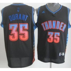Oklahoma City Thunder #35 Kevin Durant Black Vibe Fashion Swingman Jersey Cheap