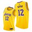 Nike Los Angeles Lakers #12 Kendrick Nunn Womens 2021-22 75th Diamond Anniversary NBA Jersey Gold Womens