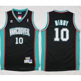 Memphis Grizzlies #10 Mike Bibby Black TThrowback Stitched NBA Jersey