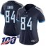 Nike Tennessee Titans #84 Corey Davis Navy Blue Team Color Womens Stitched NFL 100th Season Vapor Limited Jersey