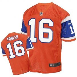 Nike Denver Broncos #16 Bennie Fowler Orange Throwback Mens Stitched NFL Elite Jersey