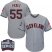Cleveland Indians #55 Roberto Perez Grey Road 2016 World Series Bound Stitched Youth MLB Jersey