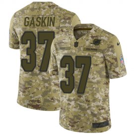 Nike Miami Dolphins #37 Myles Gaskin Camo Youth Stitched NFL Limited 2018 Salute To Service Jersey