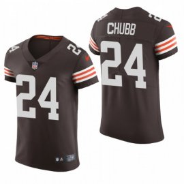 Cleveland Browns #24 Nick Chubb Nike Mens Brwon Team Color Mens Stitched NFL 2020 Vapor Untouchable Elite Jersey