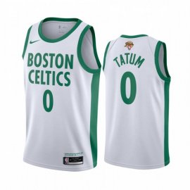 Boston Boston Celtics #0 Jayson Tatum White Swingman 2022 NBA Finals City Edition Jersey Mens