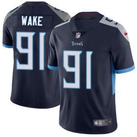 Nike Tennessee Titans #91 Cameron Wake Navy Blue Team Color Mens Stitched NFL Vapor Untouchable Limited Jersey