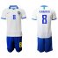 Brazil #8 R.Augusto White Soccer Country Jersey
