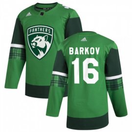 Florida Panthers #16 Aleksander Barkov Mens Adidas 2020 St. Patricks Day Stitched NHL Jersey Green.jpg.jpg