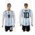 Argentina #10 Messi Home Long Sleeves Soccer Country Jersey