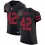 Nike San Francisco 49ers #42 Ronnie Lott Black Alternate Mens Stitched NFL Vapor Untouchable Elite Jersey