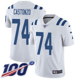 Nike Indianapolis Colts #74 Anthony Castonzo White Youth Stitched NFL 100th Season Vapor Untouchable Limited Jersey