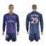 Paris Saint-Germain #29 Augustin Home Long Sleeves Soccer Club Jersey