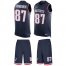 Nike New England Patriots #87 Rob Gronkowski Navy Blue Team Color Mens Stitched NFL Limited Tank Top Suit Jersey