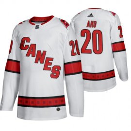 Carolina Hurricanes #20 Sebastian Aho Mens 2019-20 Away Authentic Player White Stitched NHL Jersey