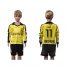 Dortmund #11 Reus Home Long Sleeves Kid Soccer Club Jersey