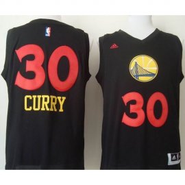 Golden State Warriors #30 Stephen Curry Black Fashion Stitched NBA Jersey