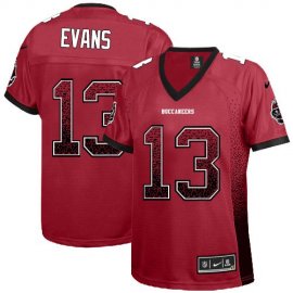 Nike Tampa Bay Buccaneers #13 Mike Evans Red Team Color Womens Stitched NFL Elite Drift Fashion Jersey