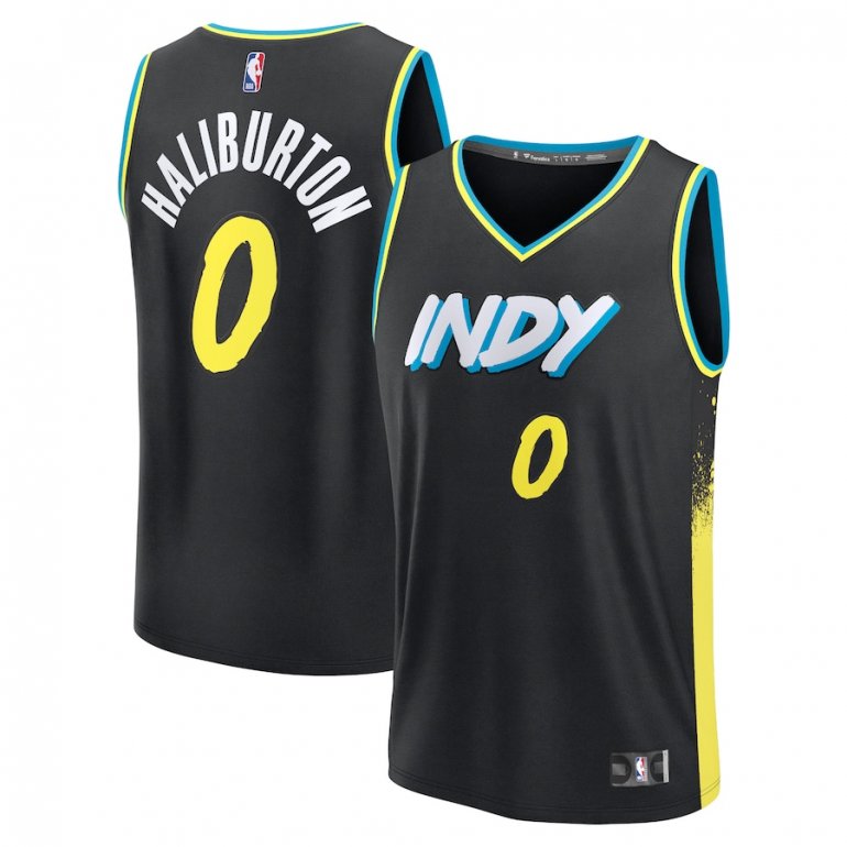 Tyrese Haliburton Indiana Pacers Fanatics Branded Unisex 2023/24 Fast Break Jersey – Black – City Edition Tyrese Haliburton Indiana Pacers Fanatics Branded Unisex 2023/24 Fast Break Jersey – Black – City Edition