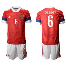 Russia #6 Cheryshev Home Soccer Country Jersey