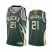 Milwaukee Milwaukee Bucks #21 Jrue Holiday Mens 2021 NBA Finals Bound Swingman Earned Edition Jersey Green Mens