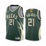 Milwaukee Milwaukee Bucks #21 Jrue Holiday Mens 2021 NBA Finals Bound Swingman Earned Edition Jersey Green Mens