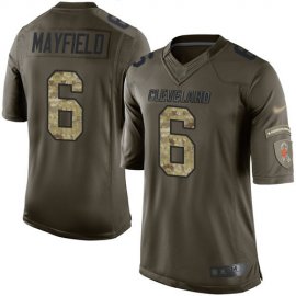 Nike Cleveland Browns #6 Baker Mayfield Green Youth Stitched NFL Limited 2015 Salute to Service Jersey