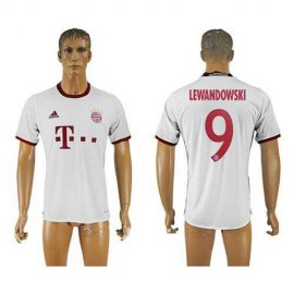 Bayern Munchen #9 Lewandowski White Soccer Club Jersey