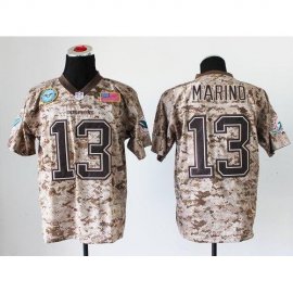 Nike Miami Dolphins #13 Dan Marino Camo Mens Stitched NFL New Elite USMC Jersey