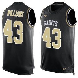 Nike New Orleans Saints #43 Marcus Williams Black Team Color Mens Stitched NFL Limited Tank Top Jersey