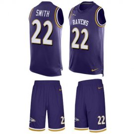 Nike Baltimore Ravens #22 Jimmy Smith Purple Team Color Mens Stitched NFL Limited Tank Top Suit Jersey