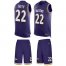 Nike Baltimore Ravens #22 Jimmy Smith Purple Team Color Mens Stitched NFL Limited Tank Top Suit Jersey