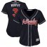 Atlanta Braves #3 Dale Murphy Navy Blue Alternate Womens Stitched MLB Jersey