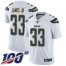 Nike Los Angeles Chargers #33 Derwin James Jr White Mens Stitched NFL 100th Season Vapor Limited Jersey