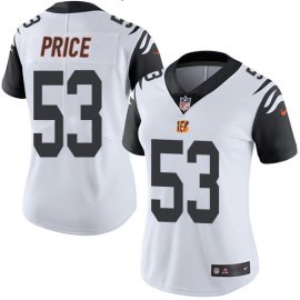 Nike Cincinnati Bengals #53 Billy Price White Womens Stitched NFL Limited Rush Jersey