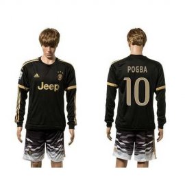 Juventus #10 Pogba SEC Away Long Sleeves Soccer Club Jersey