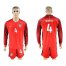 USA #4 Bradley Away Long Sleeves Soccer Country Jersey
