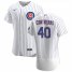 Chicago Cubs #40 Willson Contreras Mens Nike White Home 2020 Authentic Player Jersey