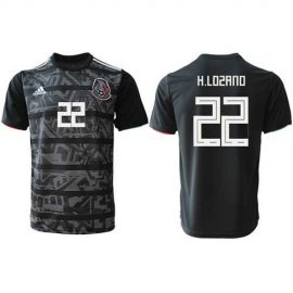 Mexico #22 H.Lozano Black Soccer Country Jersey