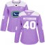Adidas Vancouver Canucks #40 Elias Pettersson Purple Authentic Fights Cancer Womens Stitched NHL Jersey