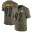 Nike Pittsburgh Steelers #92 James Harrison Olive Mens Stitched NFL Limited 2017 Salute to Service Jersey