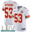 Nike Kansas City Chiefs #53 Anthony Hitchens White Super Bowl LIV 2020 Mens Stitched NFL Vapor Untouchable Limited Jersey