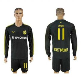 Dortmund #11 Reus Away Long Sleeves Soccer Club Jersey