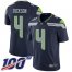 Nike Seattle Seahawks #4 Michael Dickson Steel Blue Team Color Youth Stitched NFL 100th Season Vapor Limited Jersey