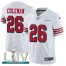 Nike San Francisco 49ers #26 Tevin Coleman White Super Bowl LIV 2020 Rush Mens Stitched NFL Vapor Untouchable Limited Jersey